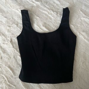 Dynamite black ribbed tank top